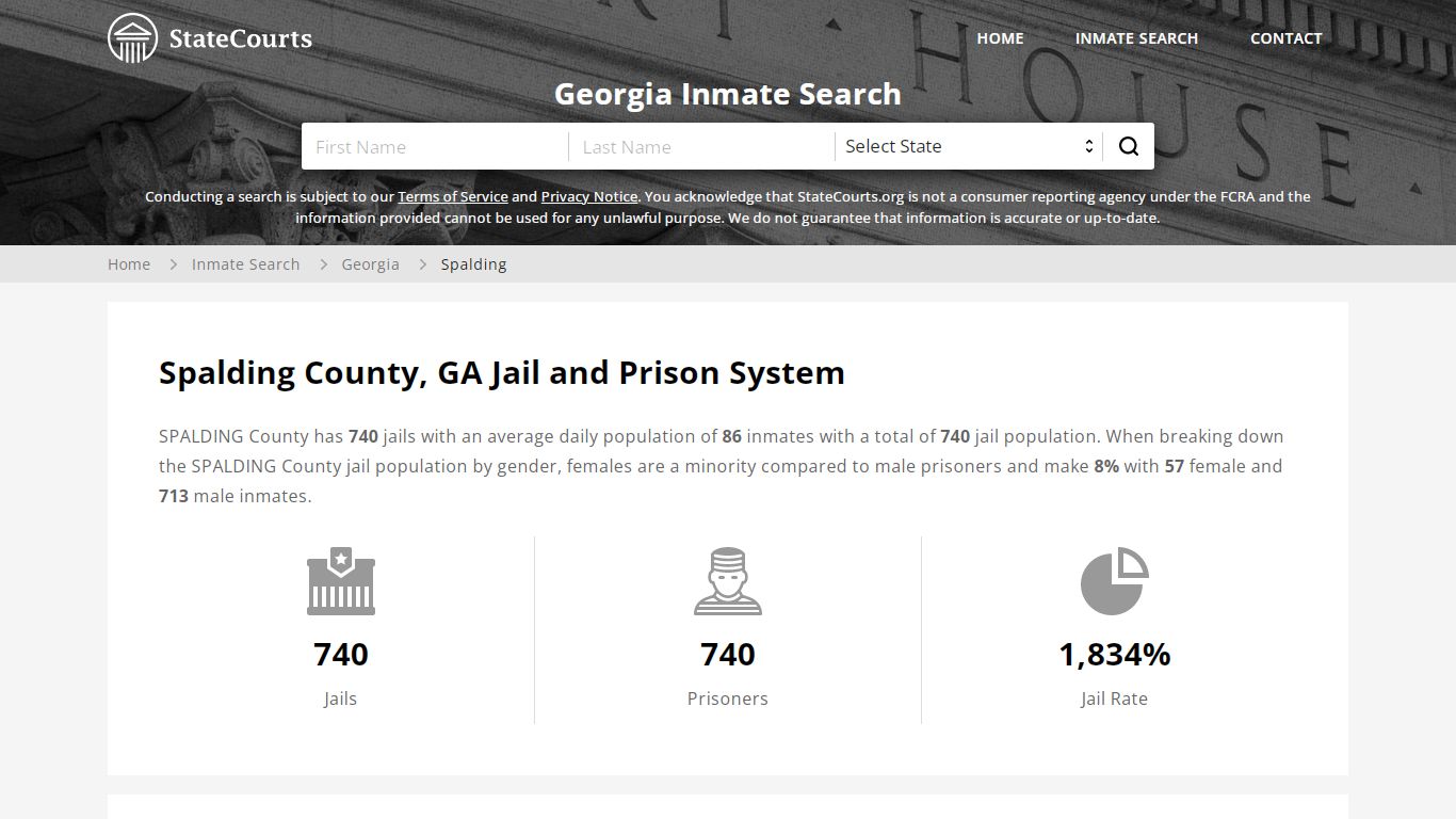 Spalding County, GA Inmate Search - StateCourts